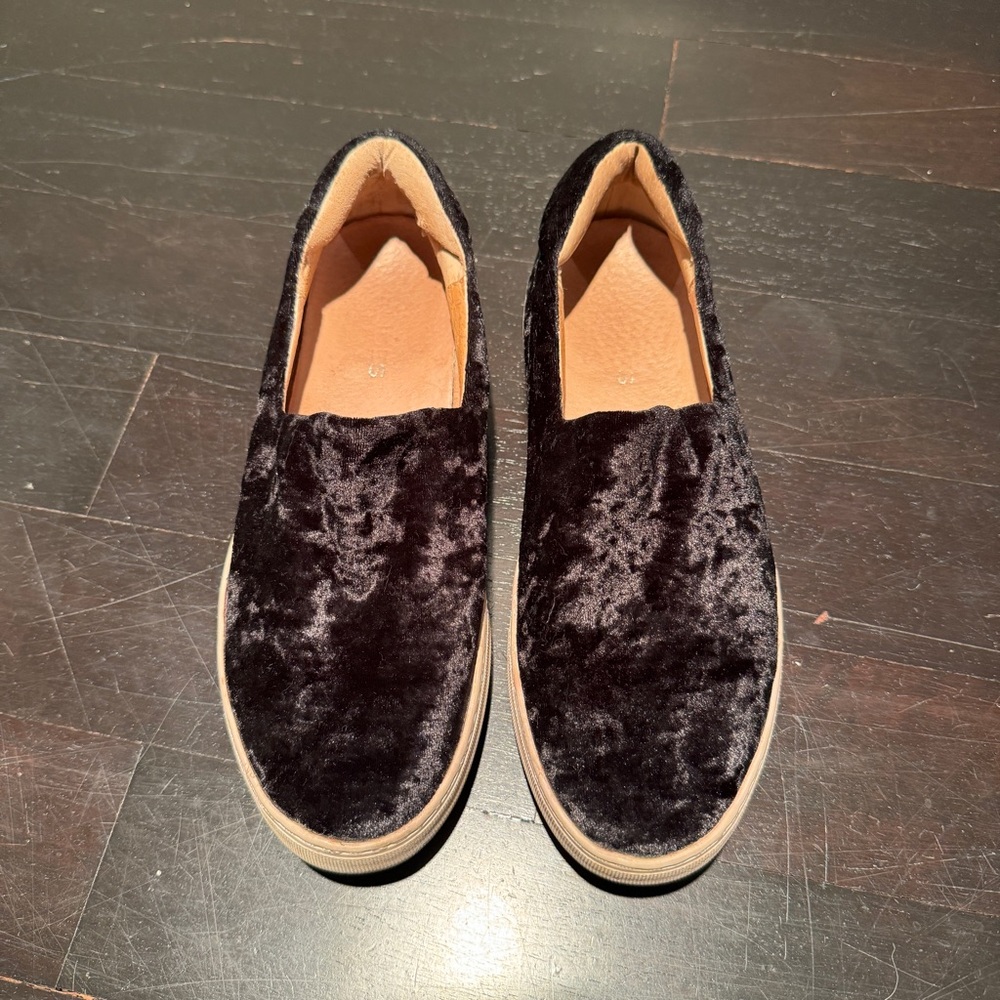 Velvet Slip-On Sneakers